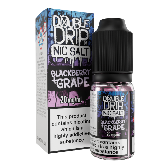 Blackberry & Grape Nic Salt E-liquid by Double Drip