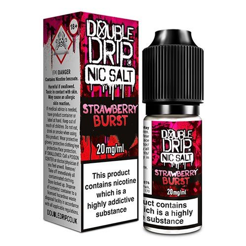 Strawberry Burst Nic Salt E-liquid by Double Drip