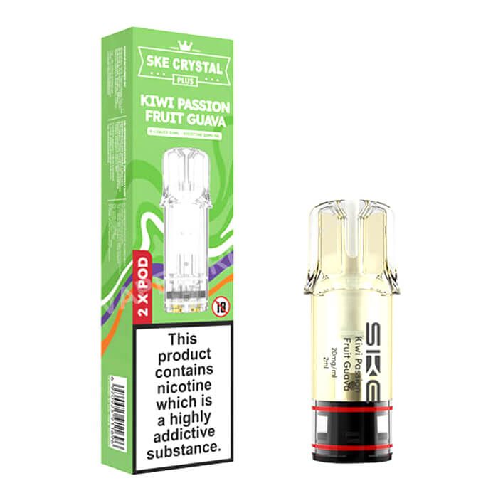 SKE CRYSTAL PLUS KIWI PASSION FRUIT GUAVA PREFILLED POD (2 Pack)