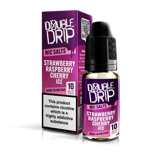 Strawberry Raspberry Cherry Ice 100ml Shortfill E-liquid by Double Drip