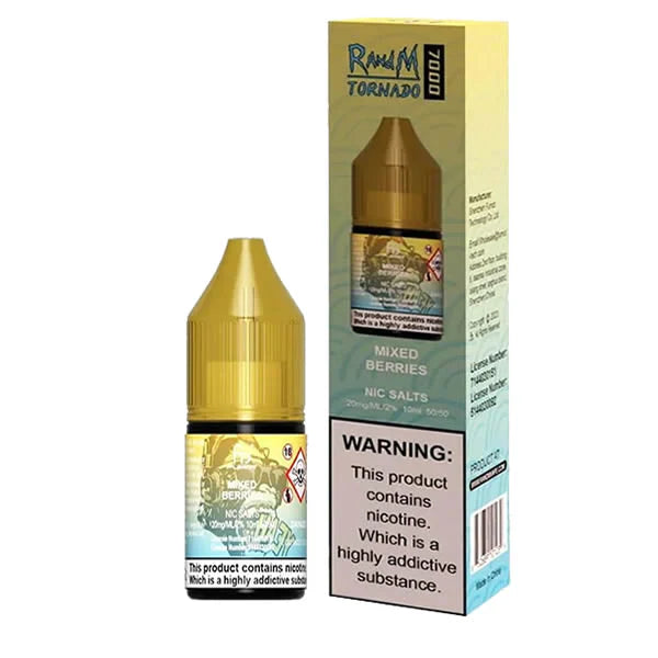 10ml Nic Salt E-liquid by R And M Tornado 7000