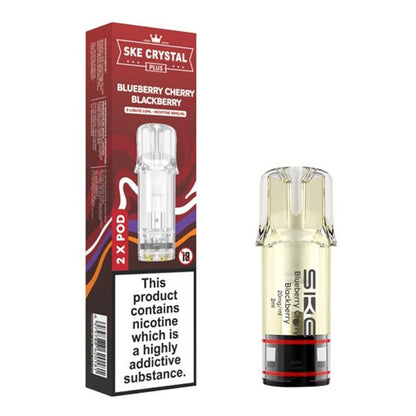 SKE CRYSTAL PLUS BLUEBERRY CHERRY BLACKBERRY PREFILLED POD (2 Pack)