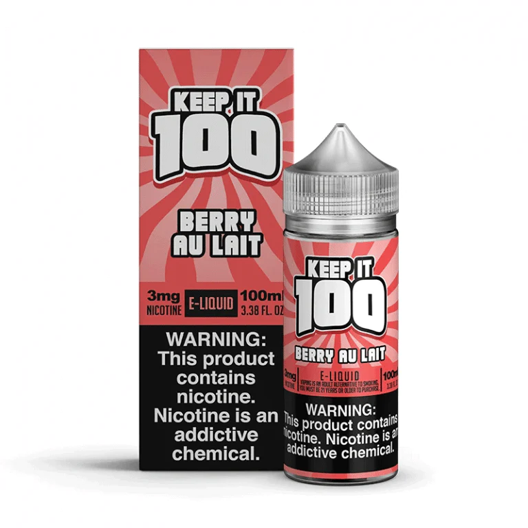 Product Image Of Berry Au Lait 100Ml Shortfill E-Liquid By Keep It 100