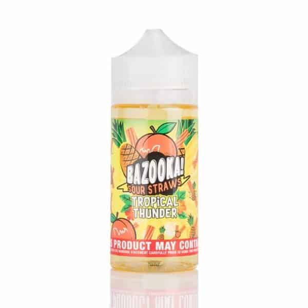 Tropical Thunder By Bazooka – Pineapple Peach Sour Straws 100Ml