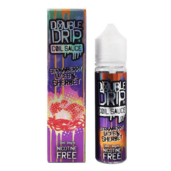 Product Image Of Strawberry Laces And Sherbet 50Ml Shortfill E-Liquid By Double Drip
