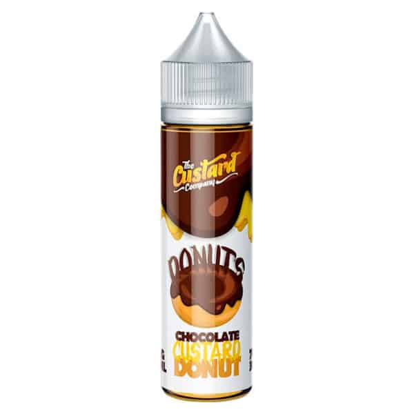 Product Image Of Chocolate Custard Donut 50Ml Shortfill E-Liquid By The Custard Company