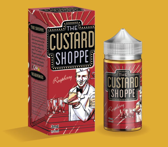 Product Image Of Raspberry 100Ml Shortfill E-Liquid By The Custard Shoppe