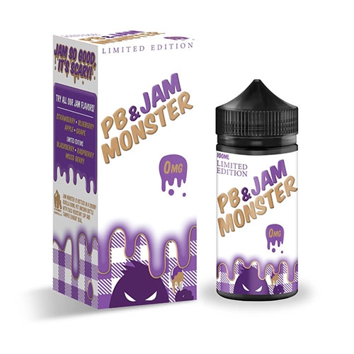Product Image Of Monster Pb &Amp; Jam Grape 100Ml Shortfill E-Liquid By Jam Monster