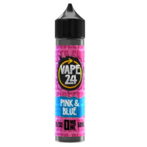 Product Image of Pink and Blue 50ml Shortfill E-liquid by Vape 24 Sweets