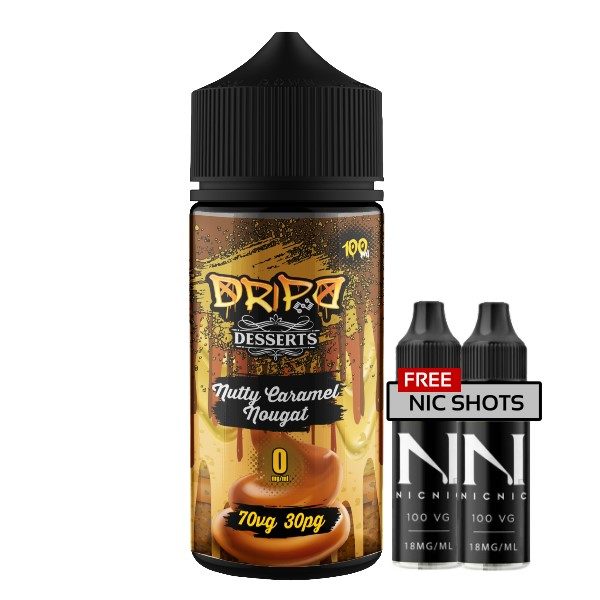 Product Image Of Nutty Caramel Nougat 100Ml Shortfill E-Liquid By Dripd Desserts