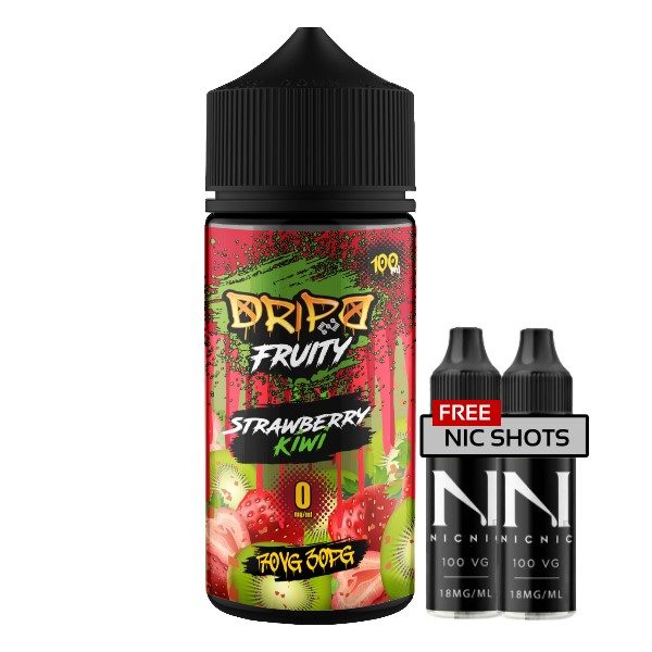 Product Image Of Strawberry Kiwi 100Ml Shortfill E-Liquid By Dripd Fruity