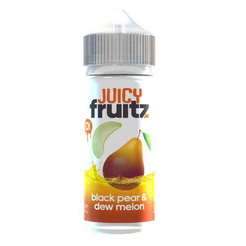 Product Image Of Black Pear &Amp; Dew Melon 100Ml Shortfill E-Liquid By Juicy Fruitz