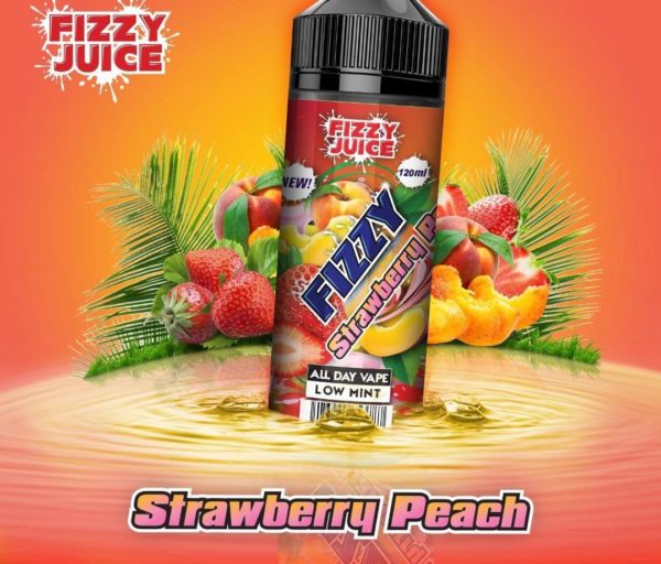 Product Image Of Strawberry Peach 100Ml Shortfill E-Liquid By Fizzy Juice