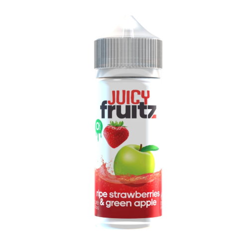 Product Image Of Ripe Strawberries And Green Apple 100Ml Shortfill E-Liquid By Juicy Fruitz