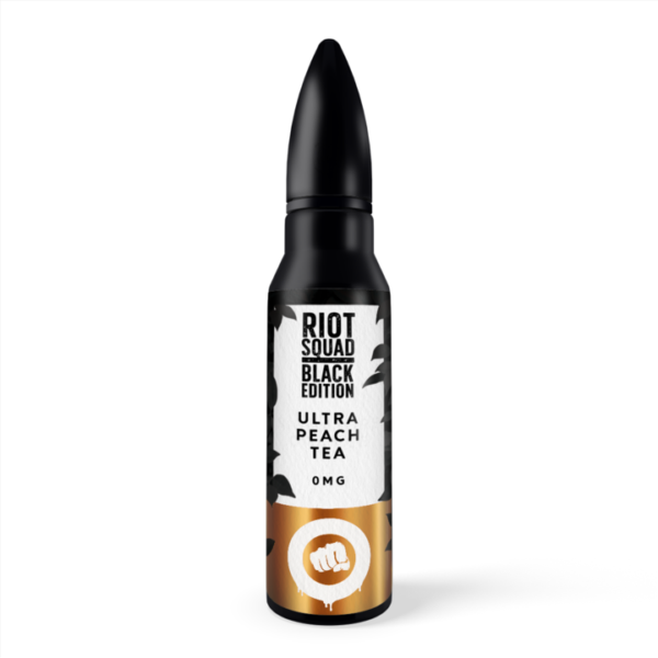 Product Image Of Ultra Peach Tea 50Ml Shortfill E-Liquid By Riot Squad Black Edition