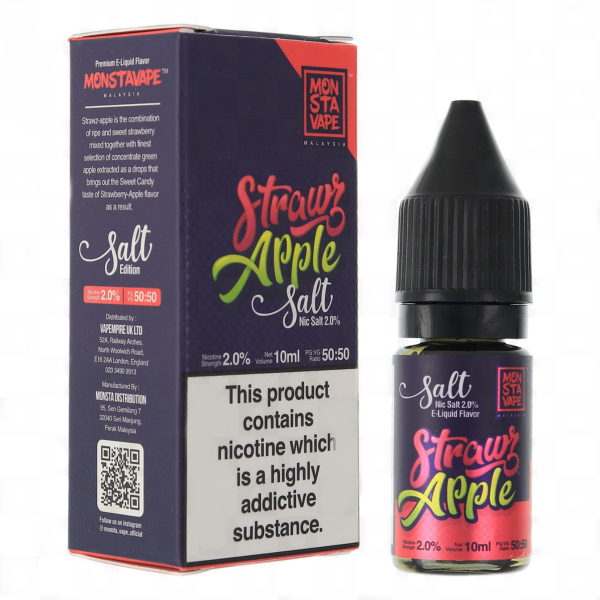 Product Image Of Strawz Apple Nic Salt E-Liquid By Monsta Vape