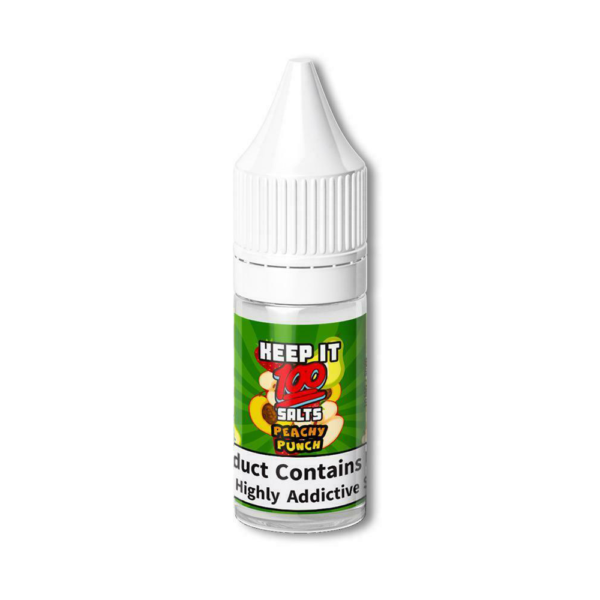 Product Image Of Peachy Punch Nic Salt E-Liquid By Keep It 100