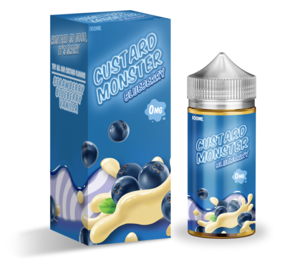 Product Image Of Blueberry Custard 100Ml Shortfill E-Liquid By Custard Monster