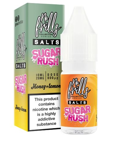 No Frills Salts – Sugar Rush Honey & Lemon Nic Salt