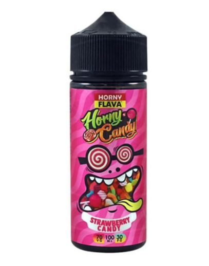 Product Image Of Strawberry Candy 100Ml Shortfill E-Liquid By Horny Flava