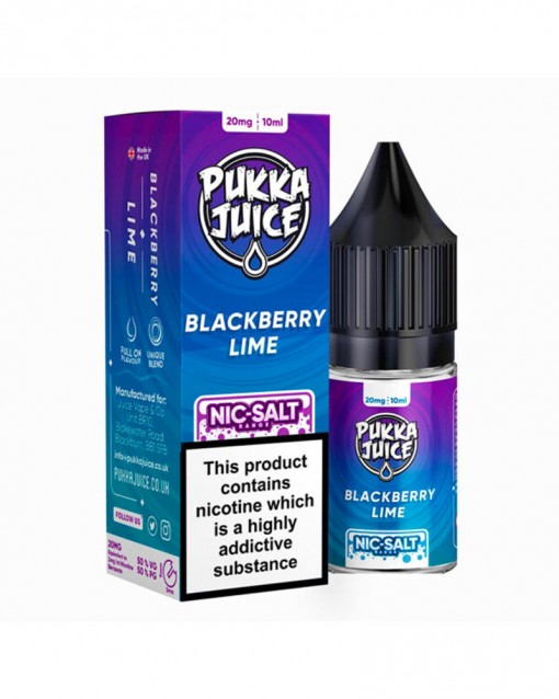 Product Image Of Blackberry Lime Nic Salt E-Liquid By Pukka Juice