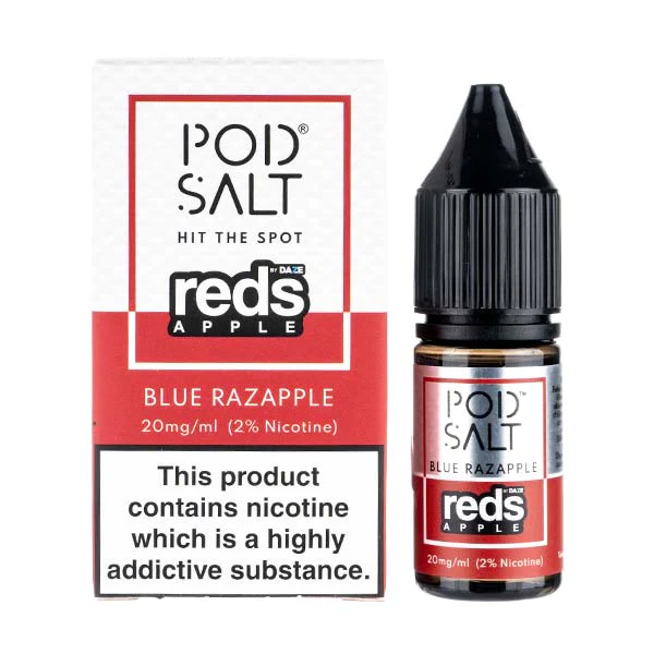 Blue Razapple Ice Nic Salt E-Liquid By Pod Salt Reds