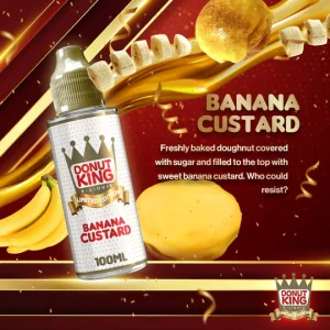 Product Image of Banana Custard 100ml Shortfill E-liquid by Donut King