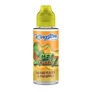 Product Image of Miami Peach & Pineapple 100ml Shortfill E-liquid by Kingston Get Fruity