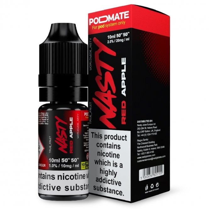 Red Apple Nic Salt E-Liquid By Nasty Juice Podmate | Free Next Day Delivery