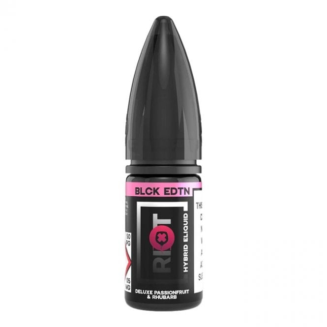 Product Image Of Deluxe Passionfruit &Amp; Rhubarb Nic Salt E-Liquid By Riot Squad Black Edition