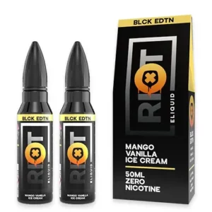 Product Image of Mango Vanilla Ice Cream (Twin Pack) 50ml Shortfill E-liquid by Riot Squad Black Edition