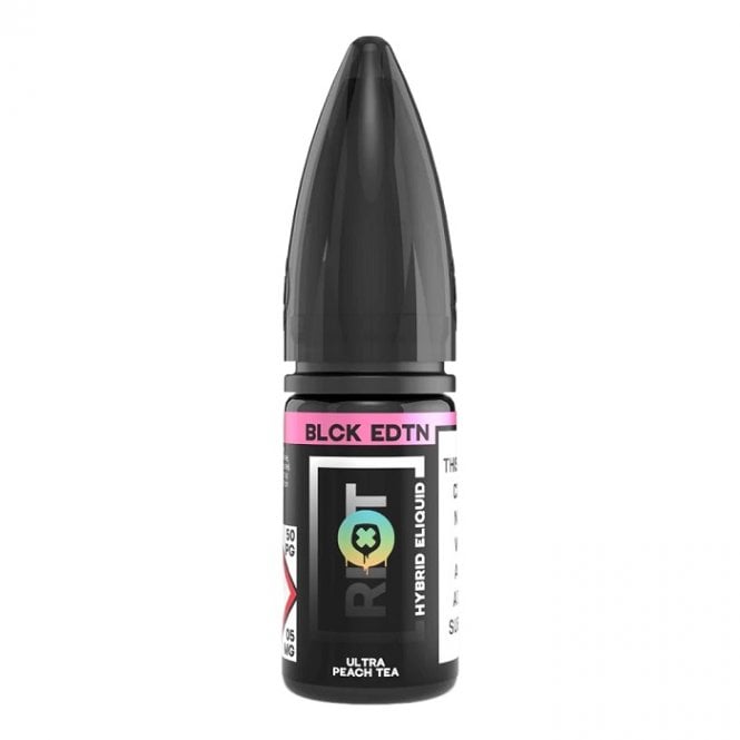 Product Image Of Ultra Peach Tea Nic Salt E-Liquid By Riot Squad Black Edition