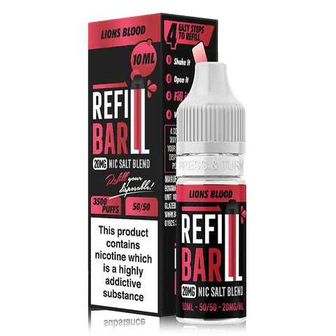 Product Image Of Lions Blood Nic Salt E-Liquid By Refill Bar