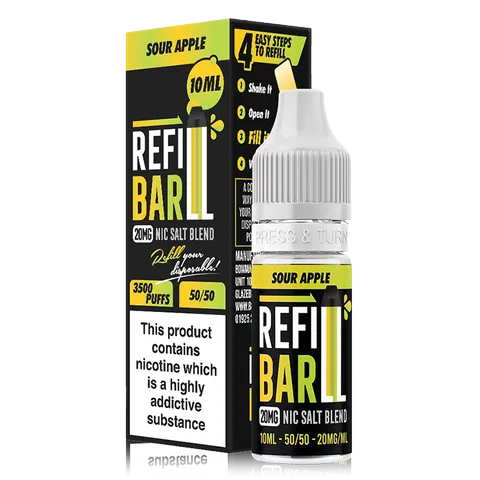 Product Image Of Sour Apple Nic Salt E-Liquid By Refill Bar