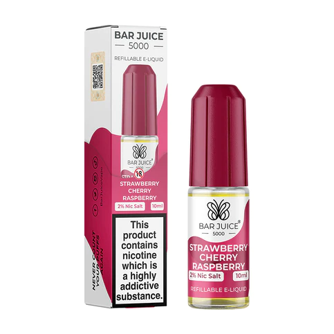Product Image Of Strawberry Raspberry Cherry Nic Salt E-Liquid By Bar Juice 5000