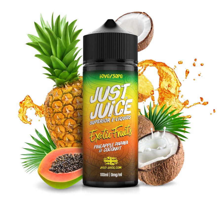 Product Image Of Pineapple, Papaya &Amp; Coconut 100Ml Shortfill E-Liquid By Just Juice