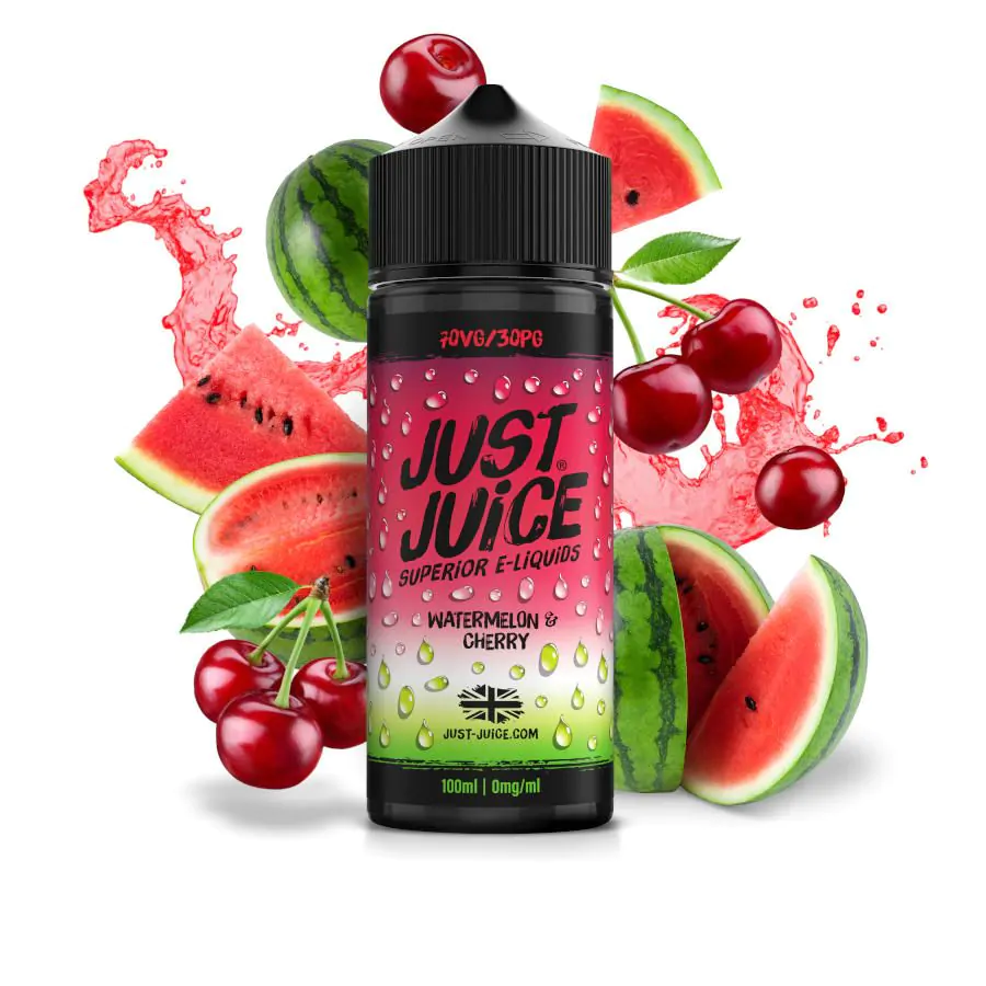 Product Image Of Watermelon &Amp; Cherry 100Ml Shortfill E-Liquid By Just Juice