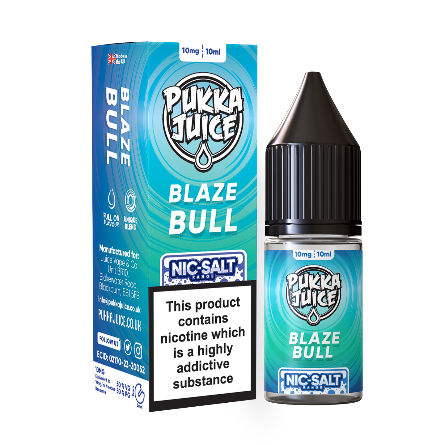 Product Image Of Blaze Bull Nic Salt E-Liquid By Pukka Juice
