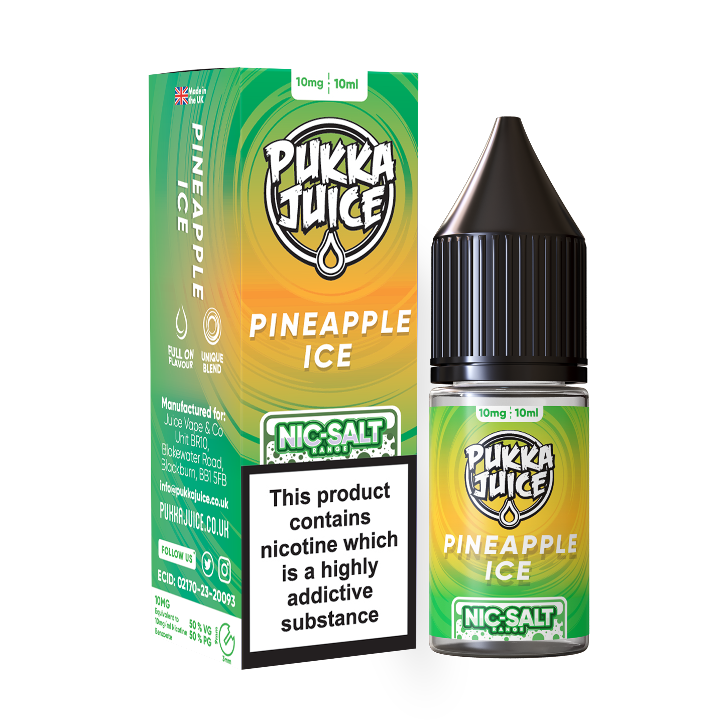 Product Image Of Pineapple Ice Nic Salt E-Liquid By Pukka Juice