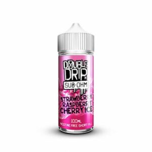 Product Image of Strawberry Raspberry Cherry Ice 100ml Shortfill E-liquid by Double Drip
