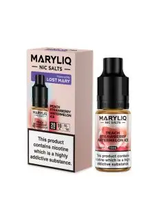 Product Image of Peach Strawberry Watermelon Ice Maryliq Nic Salt E-liquid by Lost Mary